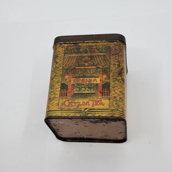 Vintage Choisa Ceylon Tea S.S. Pierce Co. Tin Boston. - Picture 12 of 12